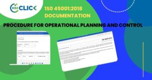Procedure for operational planning and control