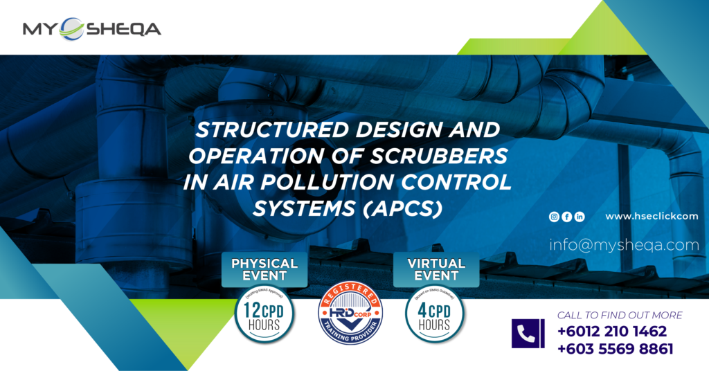 Structured design and operation of scrubbers in air pollution control systems apcs